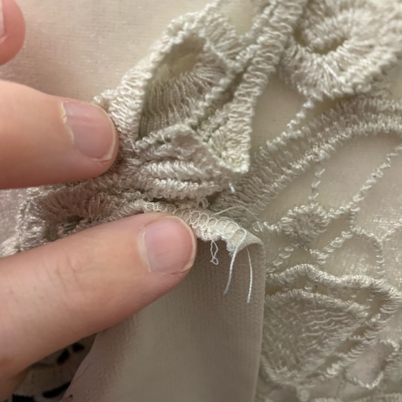 Crochet Lace Sleeve Stripe Top - Picture 10 of 10